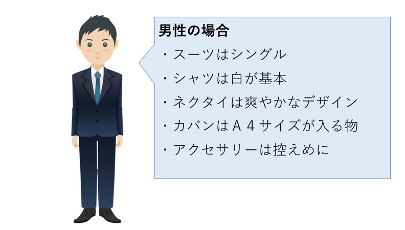 男性の服装・身だしなみのポイント